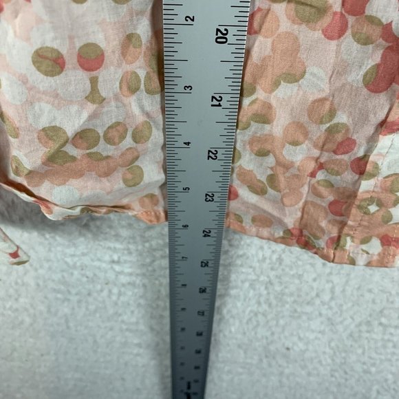 Gap Shirt Women's Medium Pink Polka Dot 100% Cotton Long Sleeve‎ Button Up 7924 - Picture 6 of 7